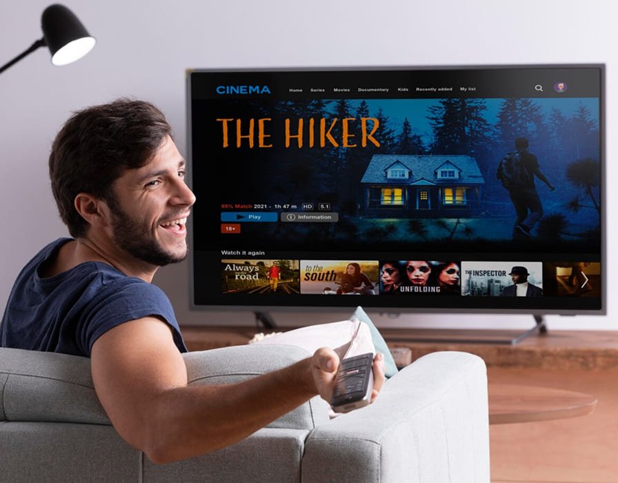 Motion controlled smart tv device