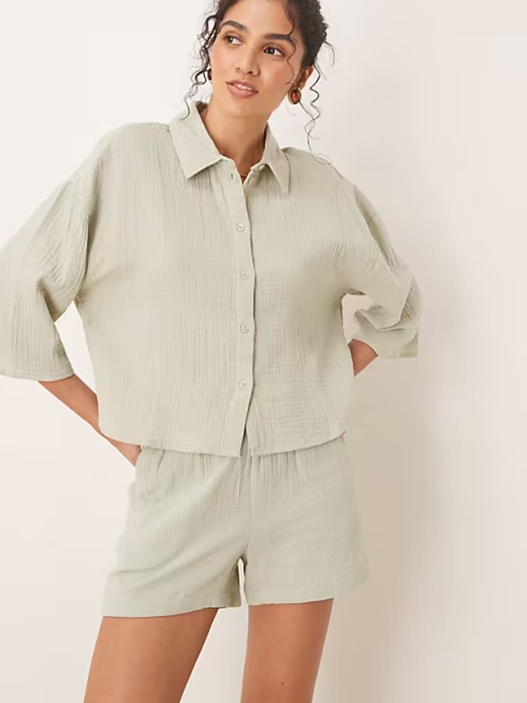 V-neck button down vest